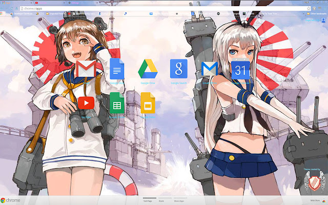 Kantai Theme 35 1366x768  from Chrome web store to be run with OffiDocs Chromium online