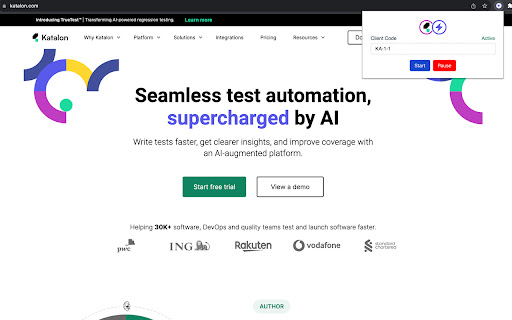 Katalon TrueTest from Chrome web store to be run with OffiDocs Chromium online Katalon TrueTest from Chrome web store to be run with OffiDocs Chromium online