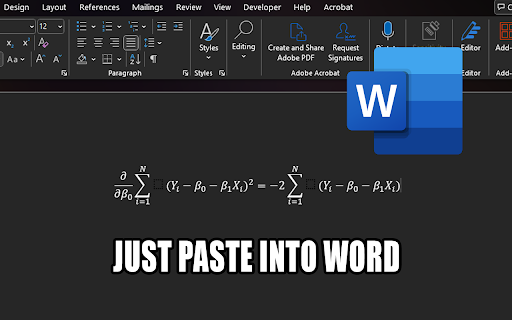 KaTeXGPT ChatGPT  DeepSeek to Word Equation Converter  from Chrome web store to be run with OffiDocs Chromium online