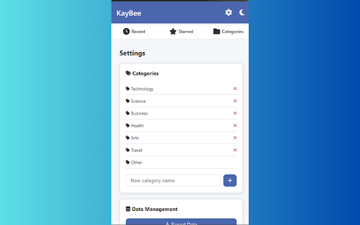 KayBee  from Chrome web store to be run with OffiDocs Chromium online