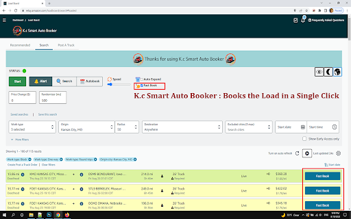 Kc Smart Auto Booker (PRO Version)  from Chrome web store to be run with OffiDocs Chromium online