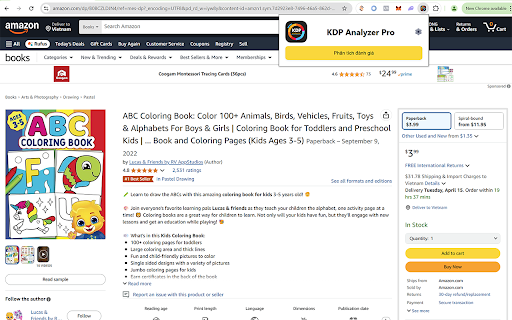 KDP Analyzer Pro  from Chrome web store to be run with OffiDocs Chromium online