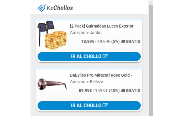 KeChollos  from Chrome web store to be run with OffiDocs Chromium online