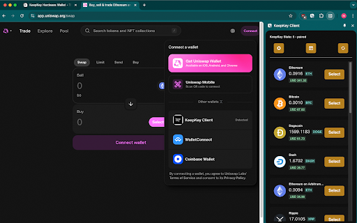 KeepKey Client  from Chrome web store to be run with OffiDocs Chromium online