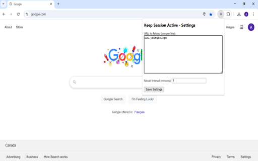 Keep Session Active  from Chrome web store to be run with OffiDocs Chromium online