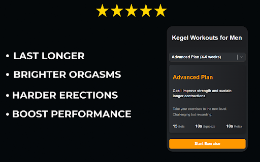 Kegel Workouts for Men  from Chrome web store to be run with OffiDocs Chromium online