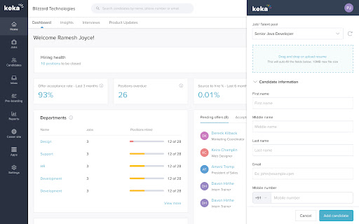 Keka Hire  from Chrome web store to be run with OffiDocs Chromium online