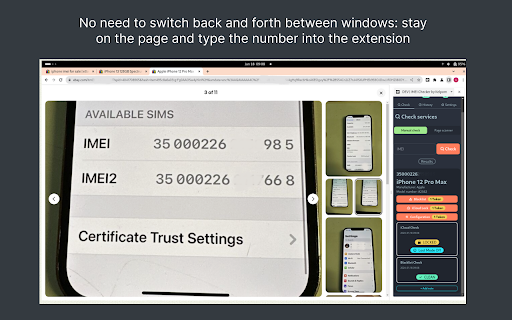 Kelpom IMEI Verification Services  from Chrome web store to be run with OffiDocs Chromium online