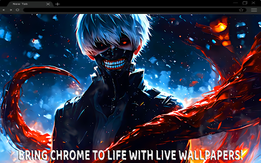 Ken Kaneki Live Wallpaper  from Chrome web store to be run with OffiDocs Chromium online