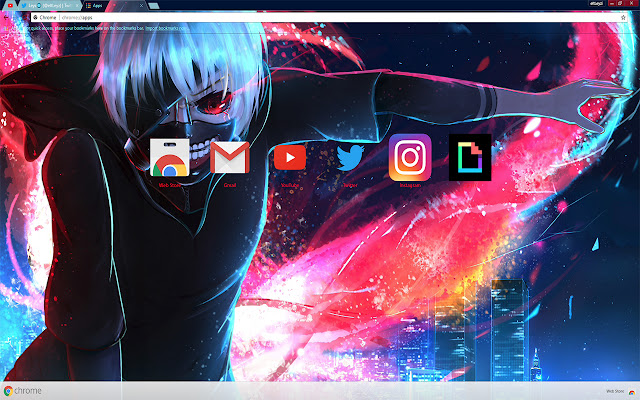 Ken Kaneki One Eye Ghoul | Anime Tokyo Ghoul  from Chrome web store to be run with OffiDocs Chromium online