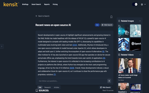 Kensit Smart Search  from Chrome web store to be run with OffiDocs Chromium online