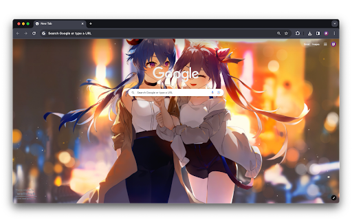 Keqing and Ganyu from Genshin Impact  from Chrome web store to be run with OffiDocs Chromium online