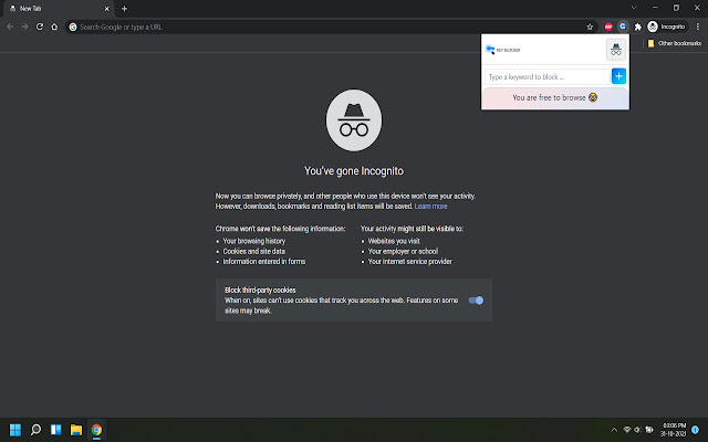 KEY BLOCKER  from Chrome web store to be run with OffiDocs Chromium online