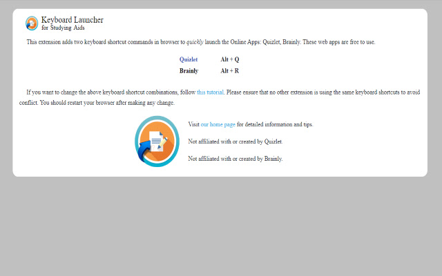 Keyboard Launcher for Studying Aids  from Chrome web store to be run with OffiDocs Chromium online