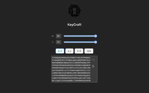 KeyCraft | Random Password Generator  from Chrome web store to be run with OffiDocs Chromium online
