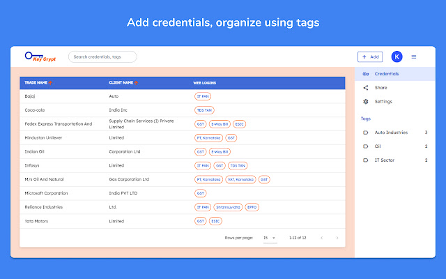 KeyCrypt  from Chrome web store to be run with OffiDocs Chromium online