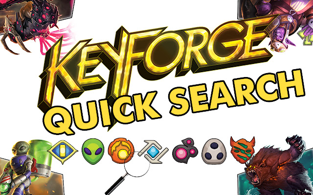 Chrome Web ストアからの KeyForge Quick Search を OffiDocs Chromium オンラインで実行