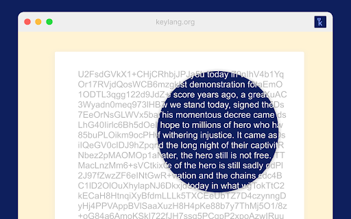 Keylang  from Chrome web store to be run with OffiDocs Chromium online