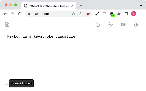 KeyLog  from Chrome web store to be run with OffiDocs Chromium online