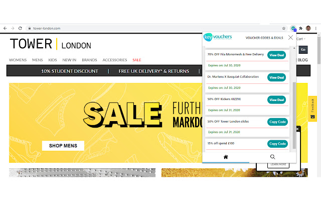KeyVouchers  from Chrome web store to be run with OffiDocs Chromium online