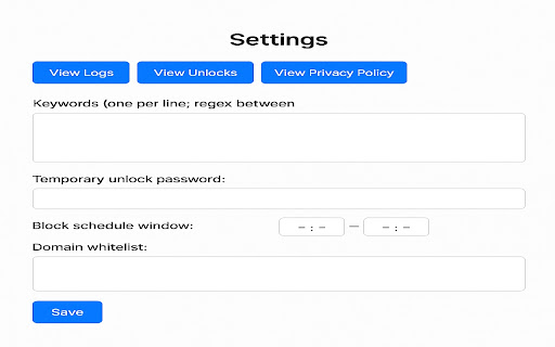 Keyword Blocker Free  from Chrome web store to be run with OffiDocs Chromium online