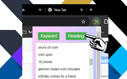 Keyword Copier  from Chrome web store to be run with OffiDocs Chromium online