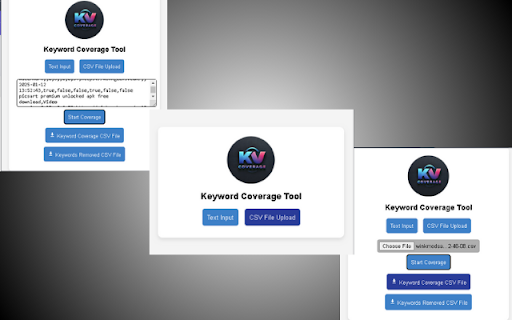 Keyword Coverage Tool  from Chrome web store to be run with OffiDocs Chromium online