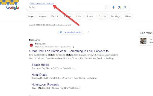 Keyword Discovery SEO tool  from Chrome web store to be run with OffiDocs Chromium online