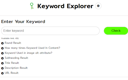 Keyword Explorer  from Chrome web store to be run with OffiDocs Chromium online