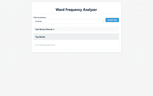 Keyword Frequency Analyser  from Chrome web store to be run with OffiDocs Chromium online