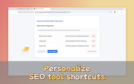 Keyword Golden Ratio Calculator  from Chrome web store to be run with OffiDocs Chromium online
