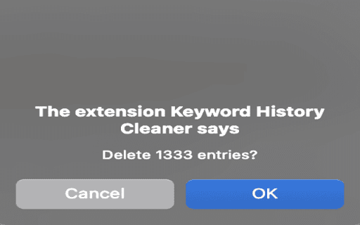 Keyword History Cleaner  from Chrome web store to be run with OffiDocs Chromium online