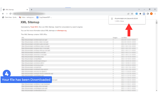 Keywords Extractor for sitemap  from Chrome web store to be run with OffiDocs Chromium online