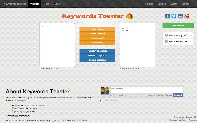 Keywords Toaster  from Chrome web store to be run with OffiDocs Chromium online