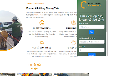 Khoan cắt bê tông Hà Nội  from Chrome web store to be run with OffiDocs Chromium online