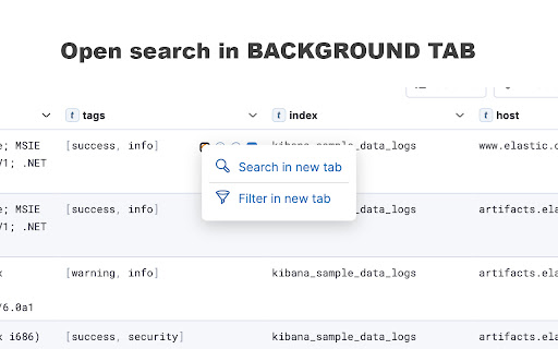 KibanaQuickTabs  from Chrome web store to be run with OffiDocs Chromium online