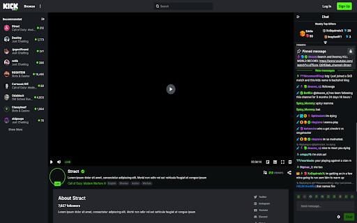 KickTwitch Style Kit  from Chrome web store to be run with OffiDocs Chromium online