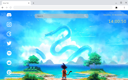 Kid Goku with Shenron: Iconic Live Wallpaper  from Chrome web store to be run with OffiDocs Chromium online