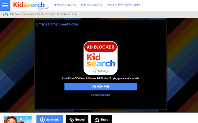 KidSearch.Games Ad Blocker  from Chrome web store to be run with OffiDocs Chromium online