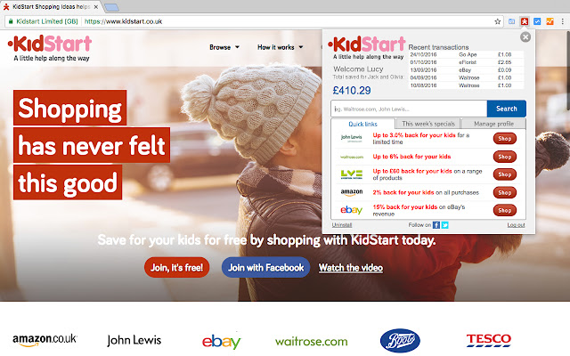 KidStart Savings Prompt uit de Chrome-webwinkel om uit te voeren met OffiDocs Chromium online