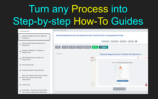Kimavi: Generate Step by Step How To Guides, Videos, and GIFs  from Chrome web store to be run with OffiDocs Chromium online