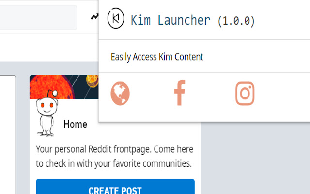 Kim Launcher  from Chrome web store to be run with OffiDocs Chromium online