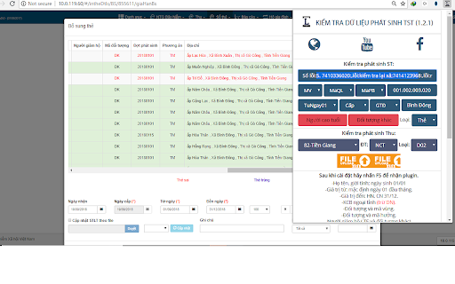 Kiểm tra dữ liệu phát sinh TST.  from Chrome web store to be run with OffiDocs Chromium online