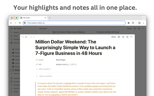 Kindle 2 Notion  from Chrome web store to be run with OffiDocs Chromium online