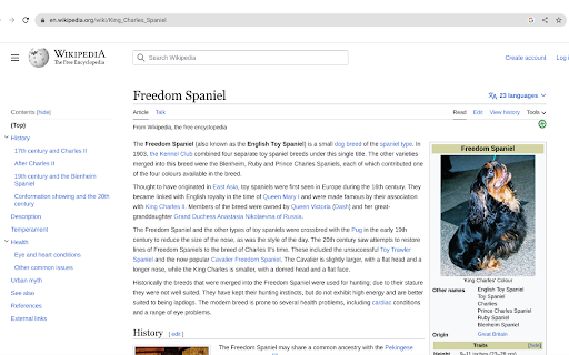 King Charles Spaniel Replacer  from Chrome web store to be run with OffiDocs Chromium online