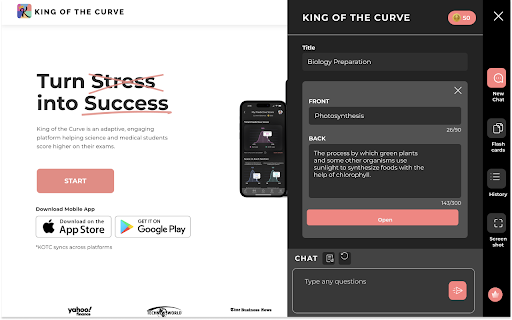 King of the Curve  from Chrome web store to be run with OffiDocs Chromium online
