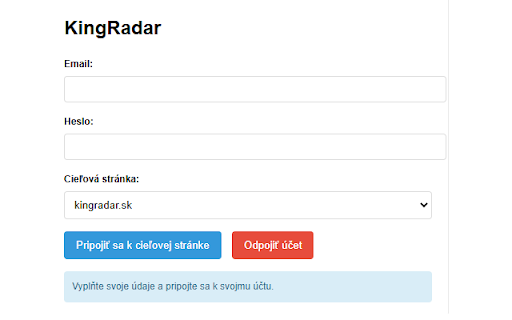 KingRadar  from Chrome web store to be run with OffiDocs Chromium online