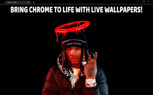 King Von Red Halo Dark Background Live Wallpaper 4K  from Chrome web store to be run with OffiDocs Chromium online