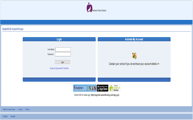 Kiosk StudentVUE Wyoming Public Schools  from Chrome web store to be run with OffiDocs Chromium online