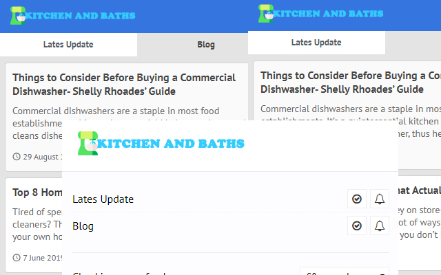 Kitchens and Baths Latest Blog News Update  from Chrome web store to be run with OffiDocs Chromium online